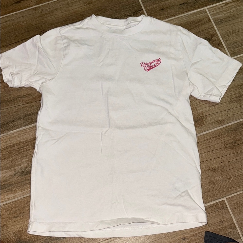 White T-Shirt with light red Logo